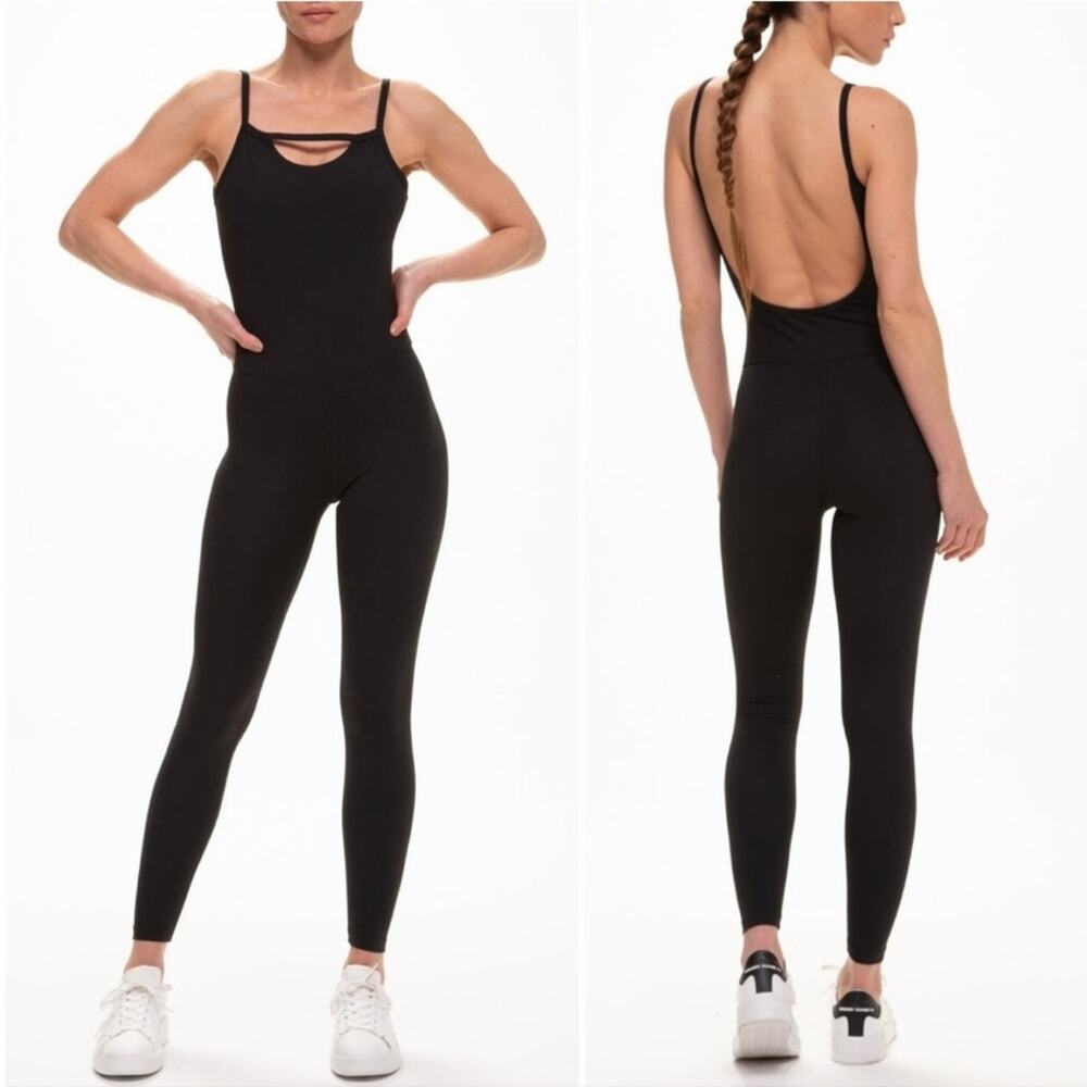 NWT n:Philanthropy Lolo Black Sleeveless Scoopback Bodysuit in Black Cat Size M